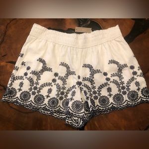 NWT J. Crew eyelet linen blend shorts size large